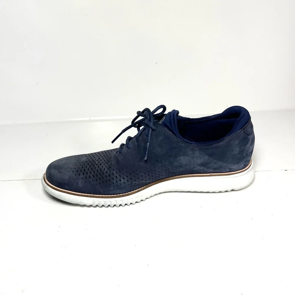 Cole Haan Zerogrand‎ Men's Laser Wing Oxford’s Size 9.5M Blue Leather